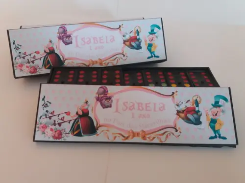Domino Personalizado Alice no Pais das Maravilha