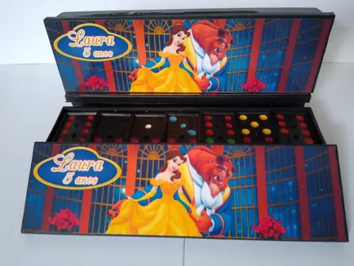 Domino Personalizado Bela e a Fera