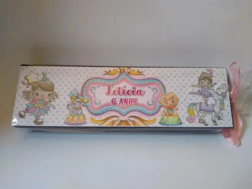 Domino Personalizado Circo Rosa