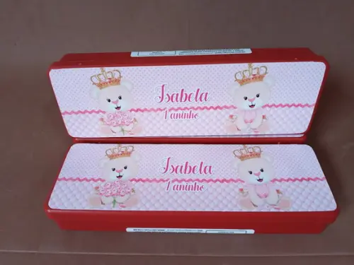 Domino Personalizado Ursinha Rosa