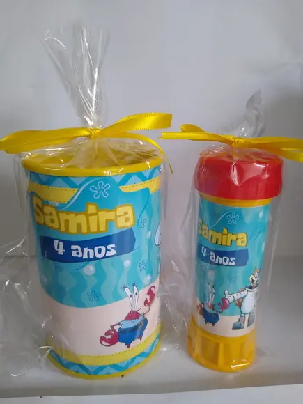 Kit Cofrinho e Bolinha de Sabão Bob Esponja