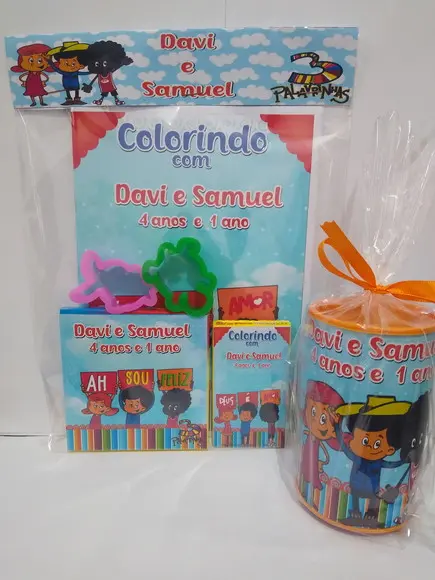 Kit Colorir com Massinha e Cofrinho 3 Palavrinhas
