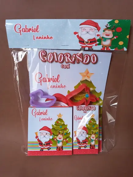 Kit Colorir com Massinha Papai Noel