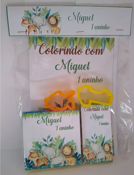 Kit Colorir com Massinha Safari