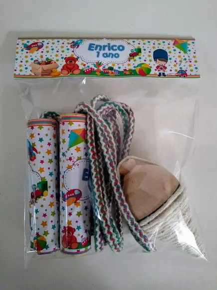 Kit Corda Personalizada e Pião Brinquedos