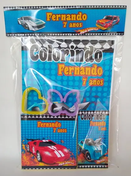 Kit Colorir com Massinha Hotwheels