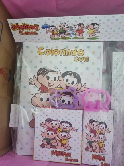 Kit Colorir com Massinha Turma da Monica