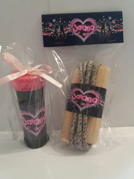 Kit Corda de Pular e Bolinha de Sabão Festa Neon