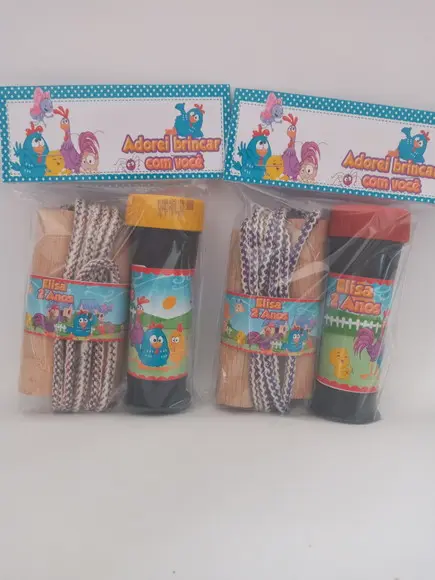 Kit Corda de Pular e Bolinha de Sabão Galinha Pintadinha