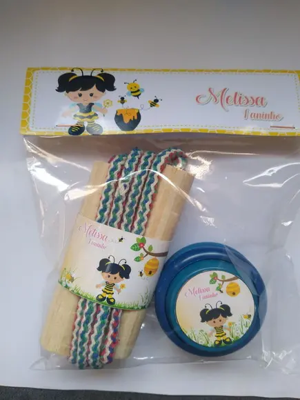 Kit Corda e Ioio Personalizados Abelhinha