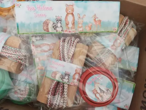 Kit Corda e Ioio Personalizados Bosque Encantado