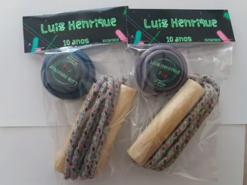 Kit Corda e Ioio Personalizados Festa Neon