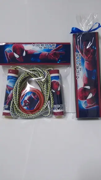 Kit Corda Personalizada e Ioio e Domino Homem Aranha