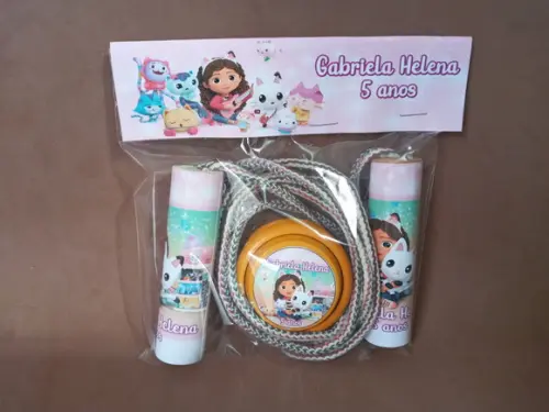 Kit Corda Personalizada e Ioio Casa Magica Gaby