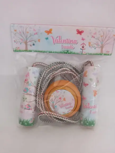 Kit Corda Personalizada e Ioio Jardim Encantado