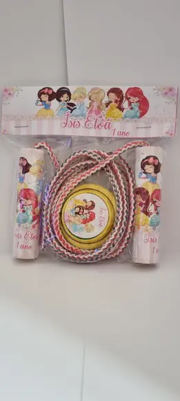 Kit Corda Personalizada e Ioio Princesas Cute