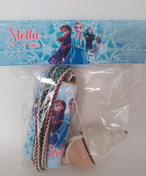 Kit Corda Personalizada e Pião Frozen