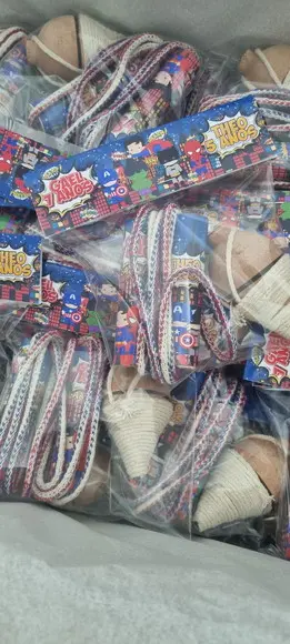Kit Corda Personalizada e Pião Super Herois