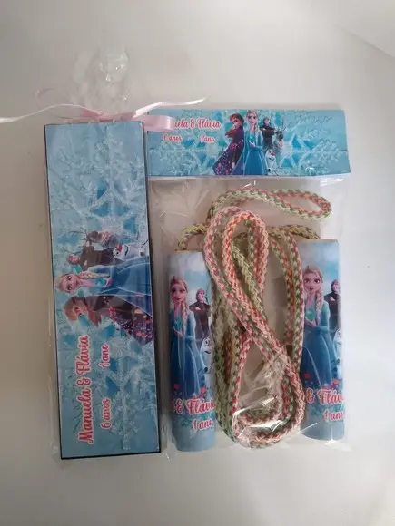 Kit Domino e Corda Personalizado Frozen