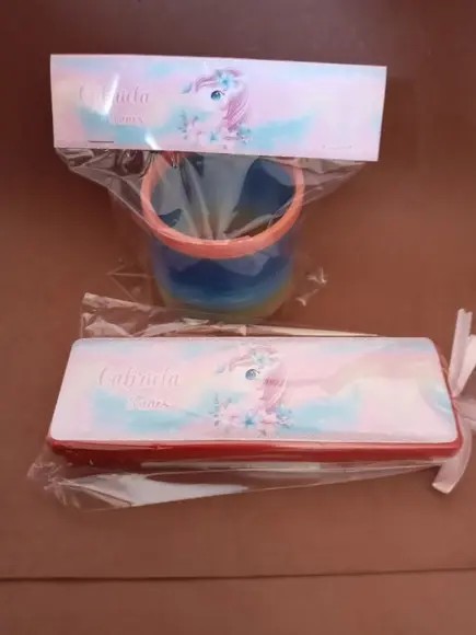 Kit Domino e Mola Personalizado Unicornio