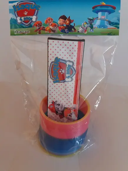 Kit Domino e Mola Personalizado Patrulha Canina
