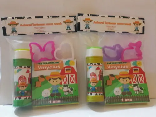 Kit Massinha e Bolinha de Sabão Fazendinha