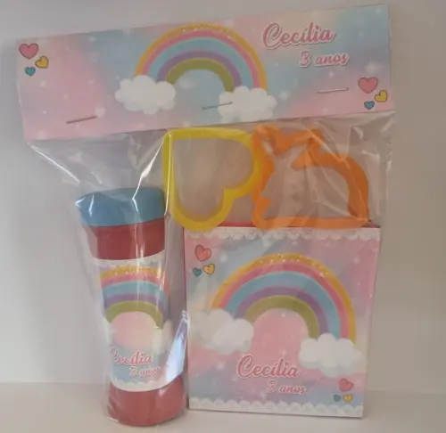 Kit Massinha e Bolinha de Sabão Arco Iris