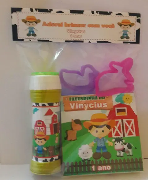 Kit Massinha e Bolinha de Sabão Fazendinha