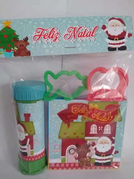Kit Massinha e Bolinha de Sabao Feliz Natal