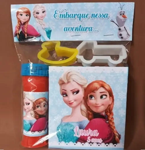 Kit Massinha e Bolinha de Sabão Frozen