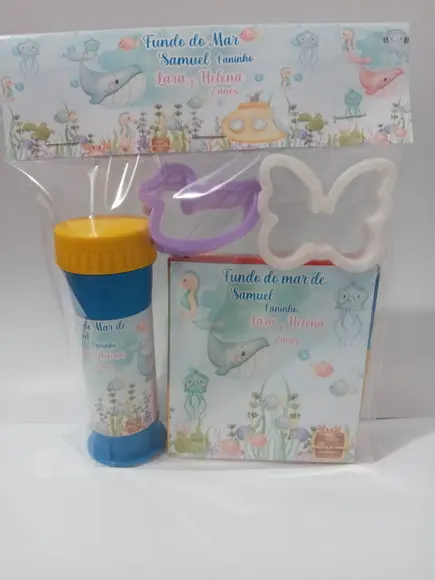 Kit Massinha e Bolinha de Sabão Fundo do Mar
