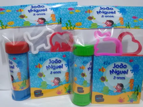 Kit Massinha e Bolinha de Sabão Fundo do Mar