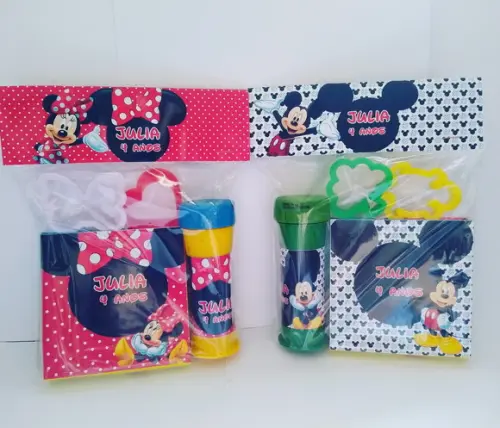 Kit Massinha e Bolinha de Sabão Mickey e Minnie