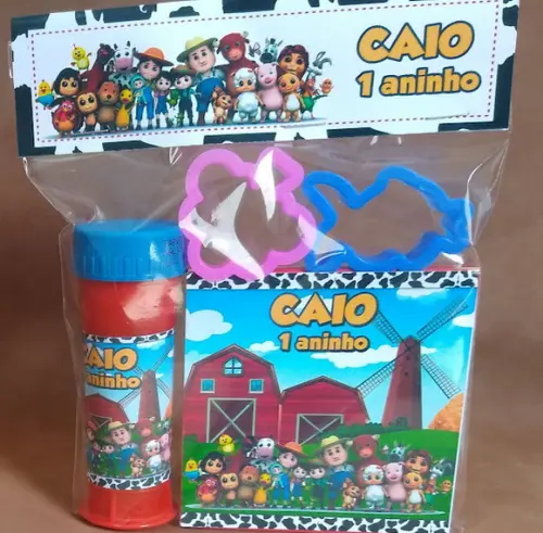 Kit Massinha e Bolinha de Sabão Personalizado