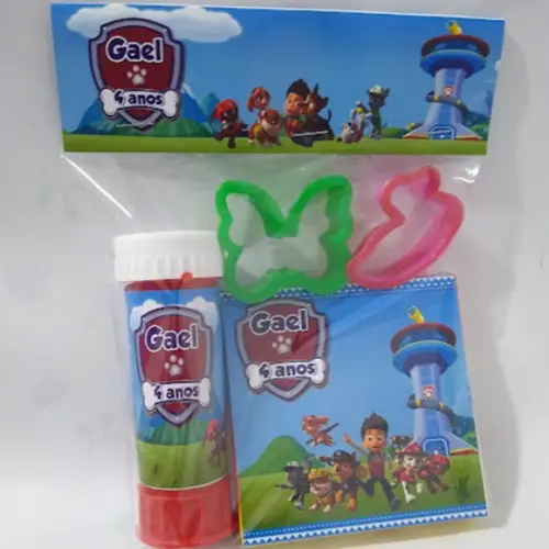 Kit Massinha e Bolinha de Sabão Patrulha Canina
