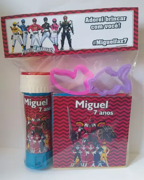 Kit Massinha e Bolinha de Sabão Power Rangers