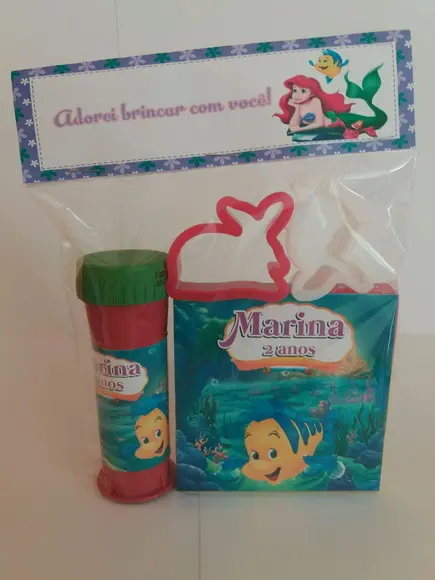 Kit Massinha e Bolinha de Sabão Pequena Sereia