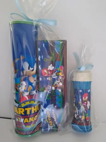 Kit Pega Vareta Domino e Bolinha de Sabão Sonic