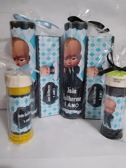 Kit Pega Vareta Domino e Bolinha de Sabão Poderoso Chefinho