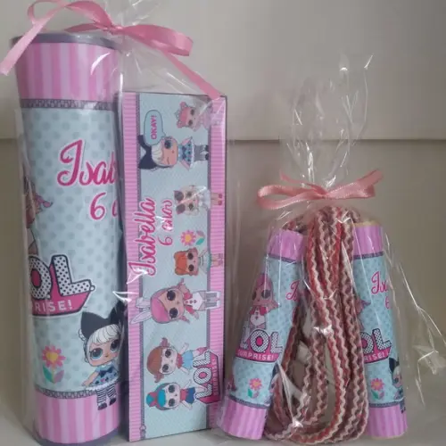 Kit Pega Vareta Dominó e Corda Personalizada Lol