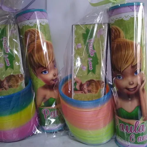 Kit Pega Vareta Dominó e Personalizada Mola Tinkerbell
