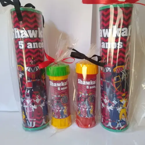 Kit Pega Vareta e Bolinha de Sabão Power Rangers