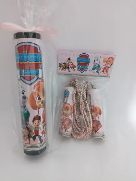 Kit Pega Vareta e Corda Personalizada Patrulha Canina