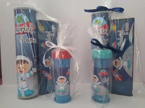 Kit Pega Vareta Domino e Bolinha de Sabão Astronauta