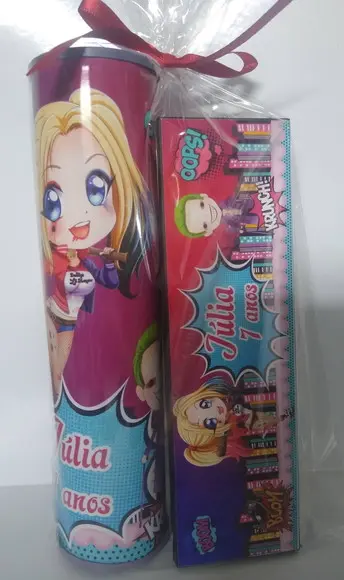 Kit Pega Vareta e Domino Personalizado Arlequina