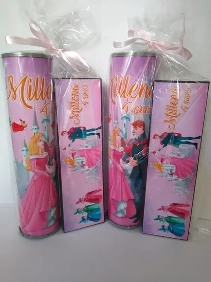 Kit Pega Vareta e Domino Personalizado Bela Adormecida