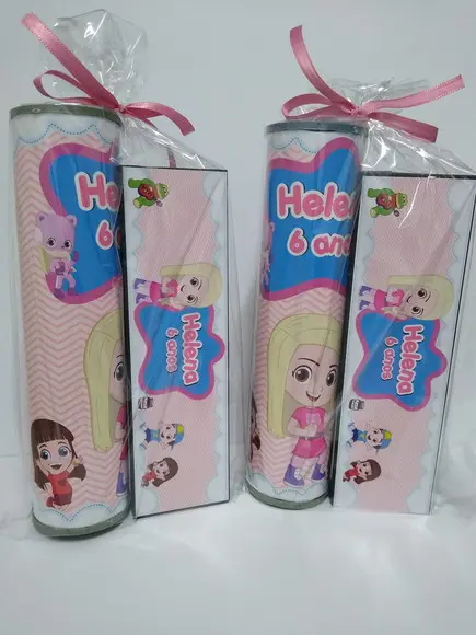 Kit Pega Vareta e Domino Personalizado Aventureira Rosa