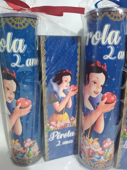 Kit Pega Vareta e Domino Personalizado Branca de Neve
