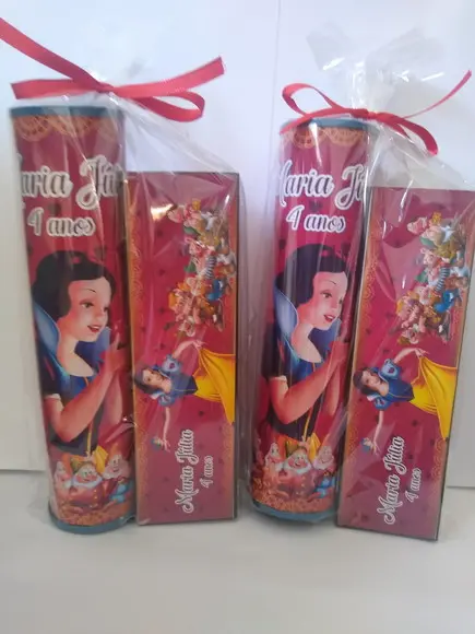 Kit Pega Vareta e Domino Personalizado Branca de Neve