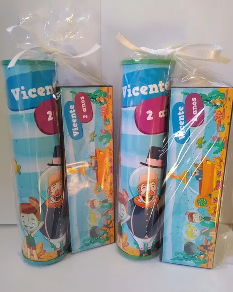 Kit Pega Vareta e Domino Personalizado Bita Fundo do Mar
